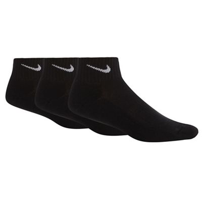 Nike Pack of three black ribbed trainer socks